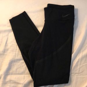 Nike dri fit mesh leggings, full length
